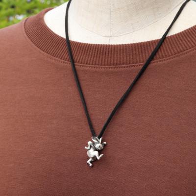 ふるさと納税 市川三郷町 【縄文アクセサリーDo_goods】シルバー925製 鳥獣戯画 うさぎのペンダント中 700-212 |  | 01