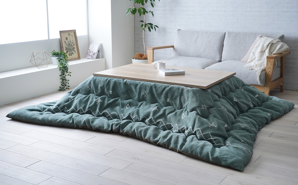 
            軽くてあったか ハピネスコタツ掛布団 200cm×250cm GN（グリーン） こたつ掛布団 こたつ布団 こたつ コタツ 炬燵 福岡県 柳川市
          