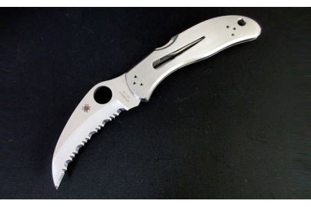 H60-25 【スパイダルコ】ハーピー 波刃（折りたたみアウトドアナイフ）