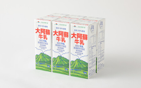 【全3回定期便】大阿蘇牛乳 ロングライフ 1000ml（6本入り） 6L【合同会社 福福堂】 [AYAC006]