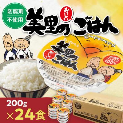 ふるさと納税 羽島市 美里のおいしいごはん(コシヒカリ100%使用)　200g入×24個　防腐剤不使用　パックご飯
