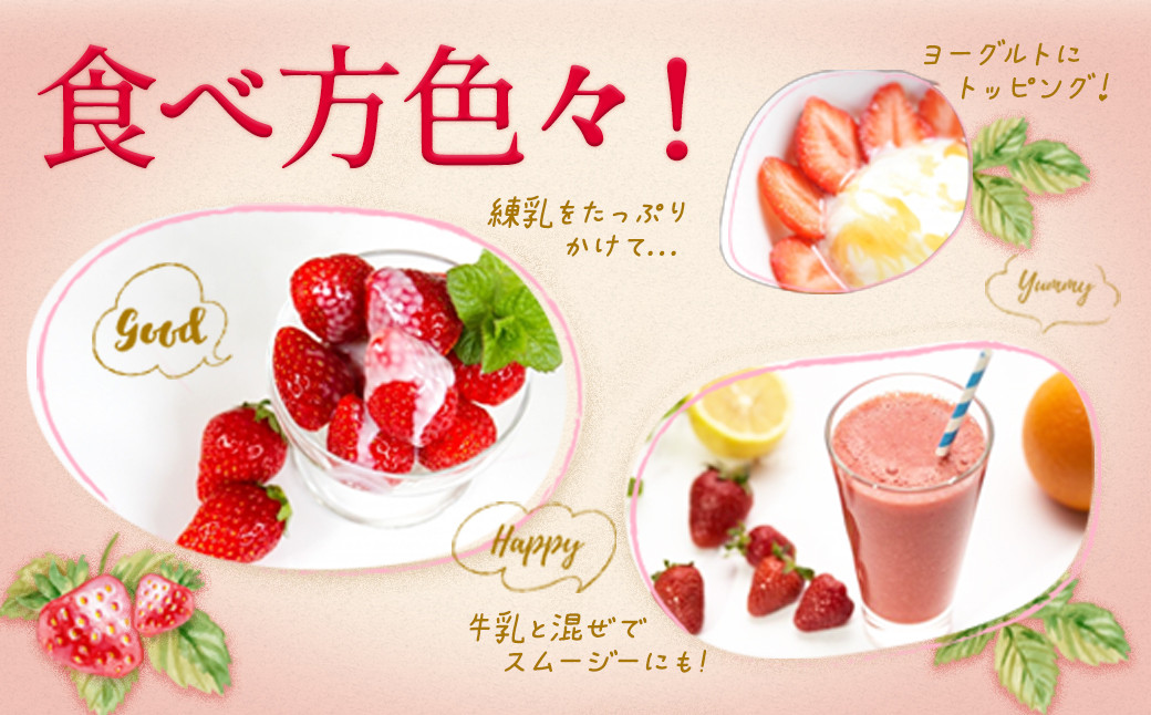 いちご「あまおう」 約270g×2パック 計約540g