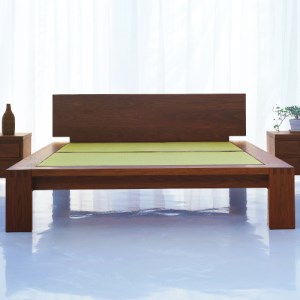 No.709 【家具蔵】タタミベッドモデルノハイヘッド ダブル ウォールナット材