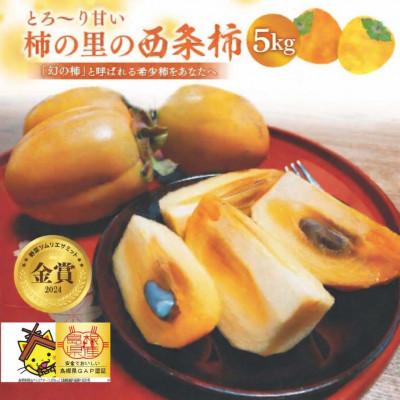 ふるさと納税 松江市 【数量限定】秀品 とろ〜り甘さの極み!柿の里の西条柿 5kg 島根県松江市【マルカミ農縁株式会社】