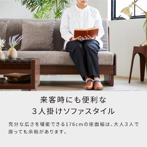 ソファベッド 幅180cm トゥデイ２ 180ごろ寝ソファ：ナチュラル×グレー【モーブル】【大川家具】