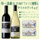 【ふるさと納税】笹一酒造OLIFANTワイン750ml 2種類&こすげ村源流工房ヤマメのアンチョビ2パックセット｜国産ワイン 赤ワイン 白ワイン 飲みくらべ セット おつまみ ヤマメ※離島への配送不可※着日指定不可