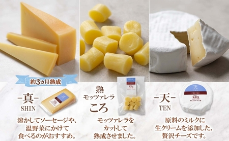 北海道チーズ詰合せ5種 チーズ ハードタイプ 大 セミハード 結 ラクレット 真 白カビタイプ 天 熟モッツァレラ ころ 生乳 ミルク 熟成 濃厚 あしょろチーズ工房 送料無料