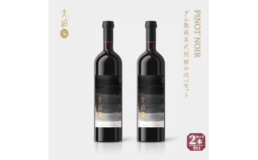 【数量限定】「早池峰の恵み」モリタワイン　ダム貯蔵熟成　年代別ピノ・ノワール飲み比べ2本セット 【2152】