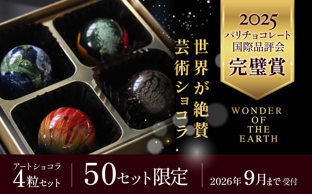 
                  【 1人1セットまで】チョコ フランス・パリの品評会 パーフェクト賞受賞 アートショコラ 4 粒セット ｜最高級 チョコアイカ 世界 認める ショコラ チョコレート 贈り物 贈答 バレンタイン チョコ チョコレート お菓子 おかし スイーツ ギフト プレゼント 甘み 苦味 バランス くちどけ なめらか 幸せ Aika Kobayashi 小林愛花 群馬県 前橋市
                
