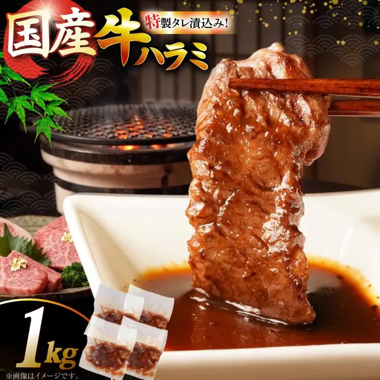 ハラミ 牛肉 焼肉 国産 特製 たれ漬 サガリ 1kg ハラミ