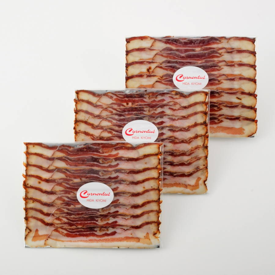 ＜キュルノンチュエ＞パンチェッタ・スタジオナータ・テザ・ピカンテ「豚ばら肉辛味熟成品」（熟成ベーコン）3パック