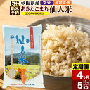 【ふるさと納税】※令和6年産 新米予約※【定期便4ヶ月】令和6年産 あきたこまち 秋田県産「仙人米」玄米 5kg（5kg×1袋）【2024年秋ごろ出荷予定】