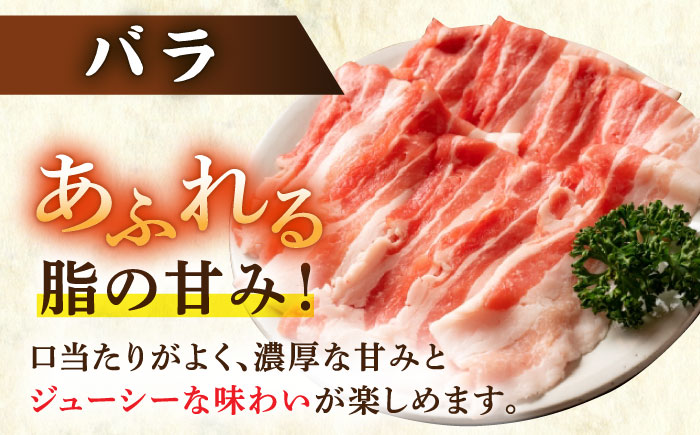 【12回定期便】若楠ポーク スライスセット 1kg（肩ロース 下ロース バラ）/宮地ハム [UBM016]
