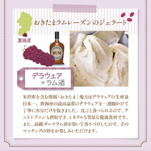 おきたまラムレーズンのジェラート(90ml)〔6個入り〕