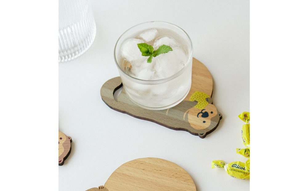 Ten＆O　木製プレートコレクション  ひろしまたぬき × ひろしまらっこ　各1枚 合計2枚入り