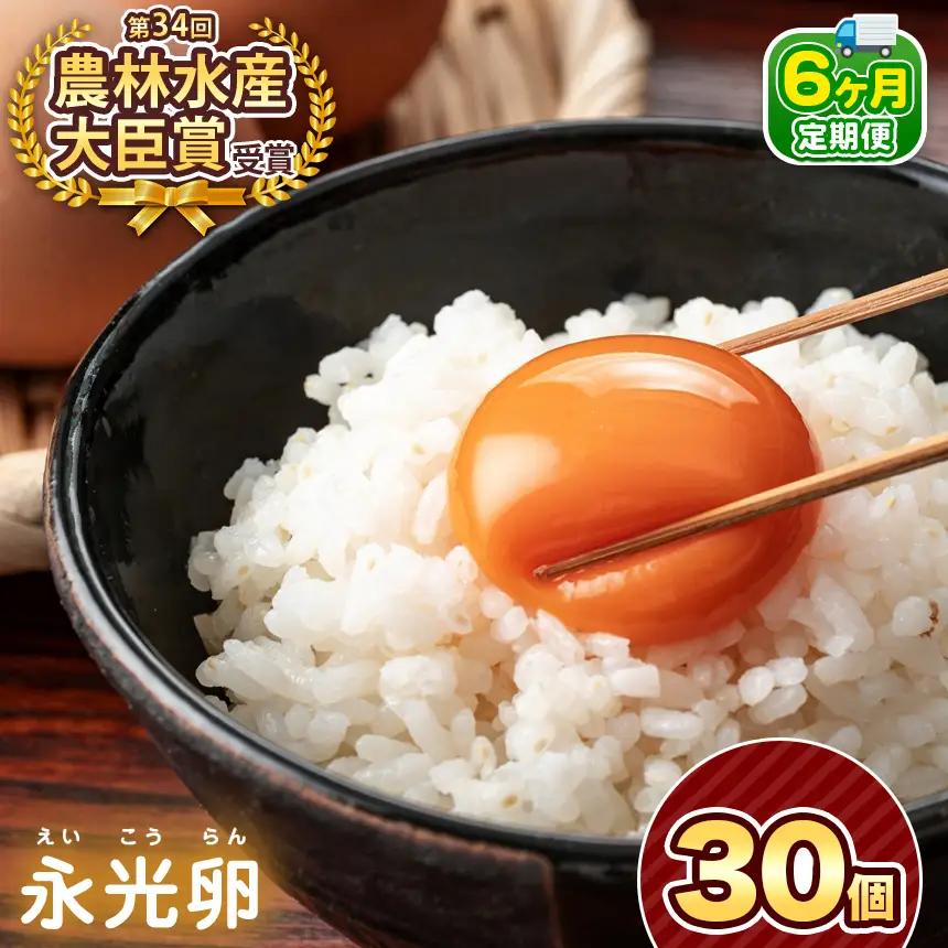 【 定期便 6回 】 メディア紹介多数！ おいしいたまご 永光卵 30個 | えいこうらん 光永ファーム 卵 たまご 定期便 定期 6回 君津市産 千葉 君津 きみつ 