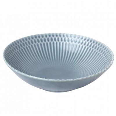 ふるさと納税 瑞浪市 【2枚SET】美濃焼 さざなみ 18鉢 ブルーグレー 18.3×5.4cm |  | 01