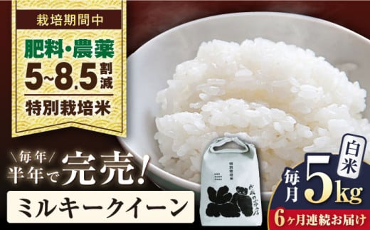 【令和7年産新米】【全6回定期便】ミルキークイーン 5kg 白米 特別栽培米  滋賀県長浜市/株式会社お米の家倉 [AQCP026] 米 定期便 白米  5kg ミルキークイーン 特別栽培米  滋賀県産 長浜市産 こめ お米 新米 食品 ふるさと納税 国産 炊きたて 米ギフト もちもち ブランド米  食卓 美味しい 産地直送 節約 人気