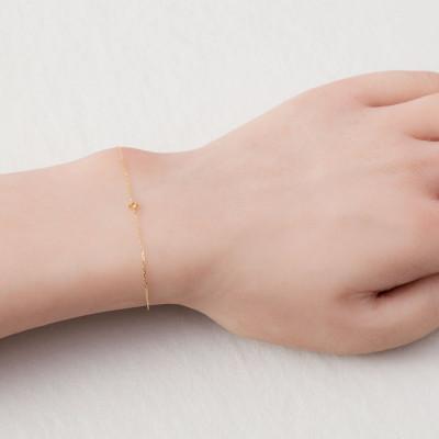ふるさと納税 大津市 【10金 ブレスレット】11月誕生石シトリン 毎日使える 天然石ジュエリー K10イエローゴールド |  | 01
