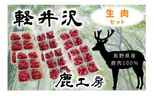 
            長野県産 軽井沢鹿工房 愛犬用 鹿肉 生肉セット ペット ドッグ フード 新鮮 ヘルシー 無添加 低カロリー 低脂肪 栄養価 高い ご飯 食材 ミンチ もも 背ロース [№5328-0243]
          
