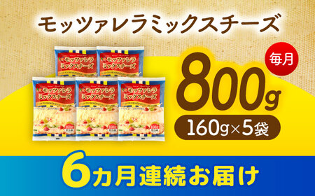 【6回定期便】 とろけるチーズ モッツァレラ ミックスチーズ 160g×5袋[AEAA007]