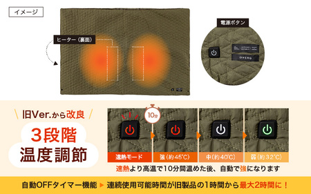 DVERG USBブランケット 1点 (グレー) ひざ掛け 電気毛布 アウトドア [B-8038_01]