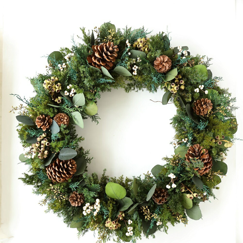 【ふるさと納税】【クリスマス限定！申込は11月30日まで】プリザーブドフラワー クロンヌ・ドゥ・ノエル＜Fine＞ ｜花 ギフト プレゼント アレンジ おしゃれ 母の日 誕生日 結婚祝い 退職祝い お祝い クリスマス