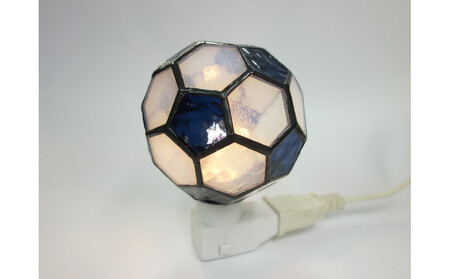ステンドグラス サッカーボール型 コンセントライト