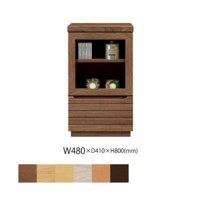 ふるさと納税 大川市 無垢リビング家具グラナーダ(シェルフ,完成品)幅48cm  L/R【選べるカラー:6色】