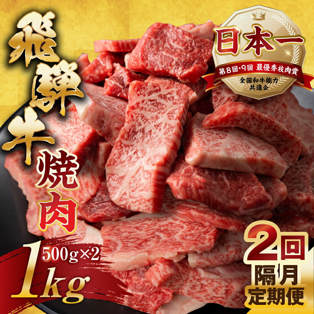 【ふるさと納税】【訳あり】定期便 飛騨牛 焼肉 切り落とし 500g × 2 計 1kg 2回隔月お届け | 定期便 お楽しみ 牛肉 肉 切落し 和牛 国産牛 黒毛和牛 牛肉 肉 わけあり ワケアリ 不揃い 小分け 冷凍 本巣市 トキノ屋 食品 訳有 [mt449] 50000円 五万円