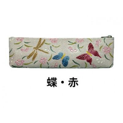 ふるさと納税 姫路市 [53657069]姫路革細工 ペンケース「蝶・赤」