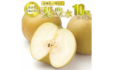 豊水 10kg 20～24個【茨城県共通返礼品 石岡市】 ※2025年9月～9月下旬頃に順次発送予定