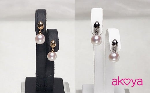 
akoya　ぷっくりしずく ピアス ( K18 YG / K18 WG ) / 伊勢志摩 志摩 三重県 真珠 パール アクセサリー ピアス ジュエリー アコヤ貝 普段使い 誕生石 誕生日 かわいい おしゃれ ファッション プレゼント ギフト シンプル
