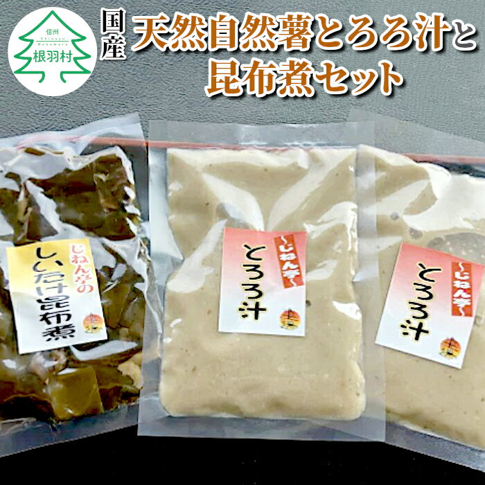 【ふるさと納税】国産 天然自然薯 じねん亭のとろろ汁と昆布煮セット 5000円 5,000円 5千円