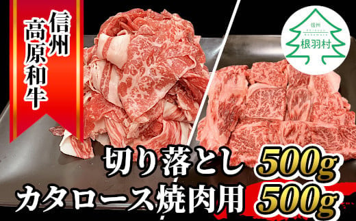 
            大人気につき最短8月発送★信州高原和牛 切り落とし500g＆カタロース焼肉用500g 13000円
          