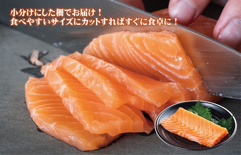 アトランティックサーモン  お試し 600g【生食可 小分け 200g×3P 柵切り 刺身 魚介 海鮮】 G3544