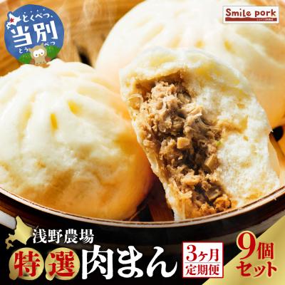 ふるさと納税 当別町 浅野農場特選肉まん9個セット【3ヶ月定期便】_tb02-008