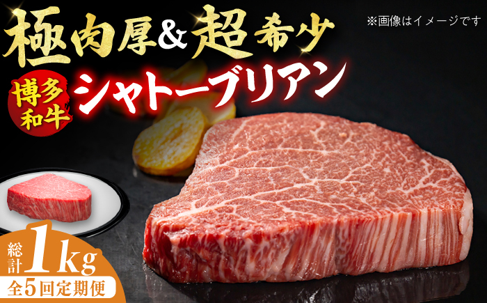 
【全5回定期便】博多和牛 ヒレ シャトーブリアン 200g×1枚 牛肉 ステーキ お歳暮 お中元 贈答用 シャトーブリアン 赤身 父の日 母の日 敬老の日 広川町 / 久田精肉店株式会社 [AFBV026]
