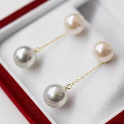 ふるさと納税 天草市 あこや真珠 7.5-8mm×8-8.5mm 18Kダブルパールピアス【K18YG】_S085-350 |  | 01
