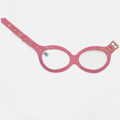 ふるさと納税 八潮市 メガネハーネス【3Sサイズ】フランボワーズ ゴールド金具(本革製) kazama premium