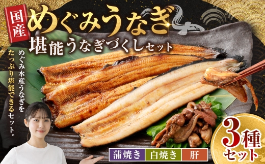 【7月13日までの入金確認で土用の丑の日までにお届け】めぐみうなぎ 堪能うなぎづくし セット 【 蒲焼 × 4 ／ 白焼き × 2 ／ 肝 × 2 】 うなぎ 鰻 ウナギ 魚類 うな重 うな丼 晩ごはん 惣菜 おかず 贅沢 冷凍 国産 大阪府産 養殖 無投薬