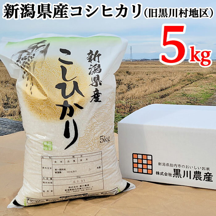 【ふるさと納税】米 5kg 新潟 コシヒカリ 新潟こしひかり 白米 新潟県産コシヒカリ精米5kg（旧黒川村地区）黒川農産
