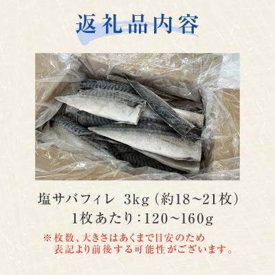 ふるさと納税 石巻市 さば < 訳あり > 無添加 塩サバフィレ 3kg 冷凍 青魚 塩さば 冷凍 不揃い |  | 02