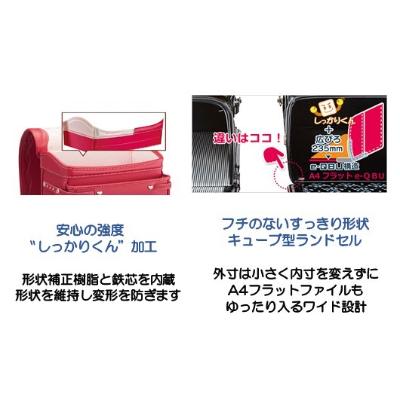 ふるさと納税 坂戸市 創業1955年 林カバン店オリジナルキューブランドセル グリーン×ボルドーコンビ(男の子) |  | 03