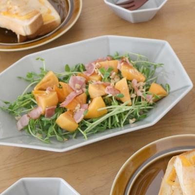 ふるさと納税 瑞浪市 小田陶器のOct　26.5八角多用皿2枚セット(瑠璃×薄灰)使いがいのある八角多用皿　 |  | 03