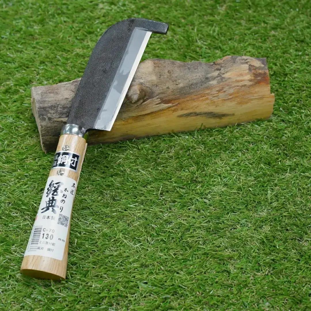 燕三条 両刃ミニ箸付鉈 鋼 キャンプ用鉈 山歩き 焚火 薪割り