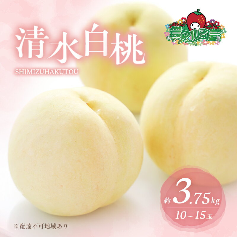 【ふるさと納税】桃 2026年 先行予約 清水 白桃 約3.75kg 10～15玉 進物用 もも モモ フルーツ 果物 岡山 赤磐市産 農マル園芸 あかいわ農園 白鳳 家庭用 3.75キロ 　お届け：2026年7月中旬～2026年8月中旬