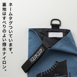 KITOKITO 帆布シューズバッグ【M／ブルー】｜上履き入れ 男の子 女の子 小学校 幼稚園 保育園 靴入れ 上履き袋 シューズ袋 靴袋 SBDM_BL [0552]