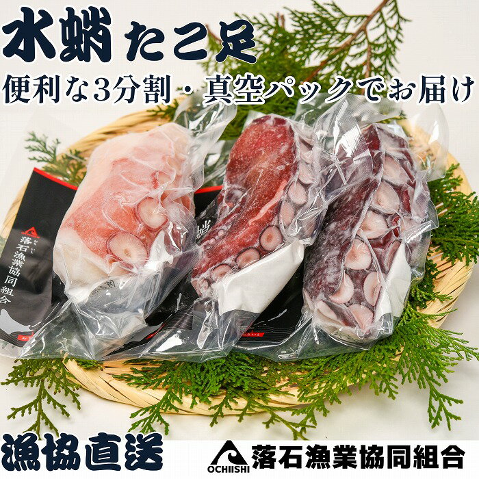 【ふるさと納税】[北海道根室産]ボイルたこ足(水蛸)ブロック3切(計1kg前後) A-20003