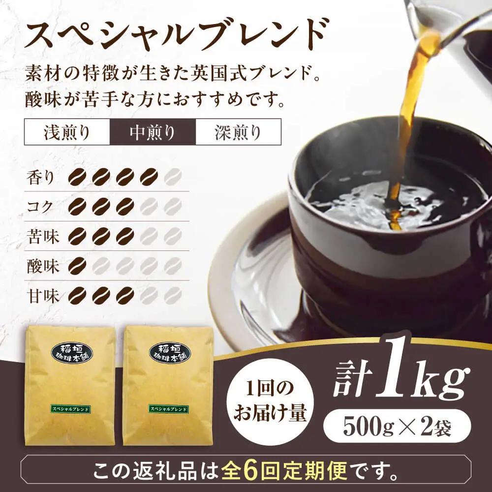 【全6回定期便】スペシャル ブレンド コーヒー 500g×2 中煎り VAS174 珈琲 コーヒー